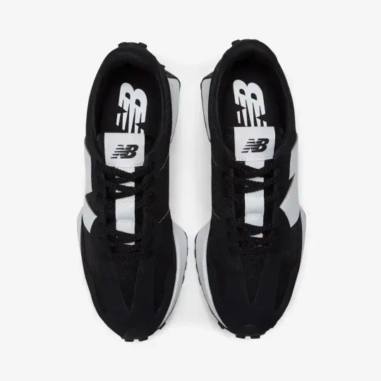 327 Unisex Spor Ayakkabı Beyaz/Siyah - 4