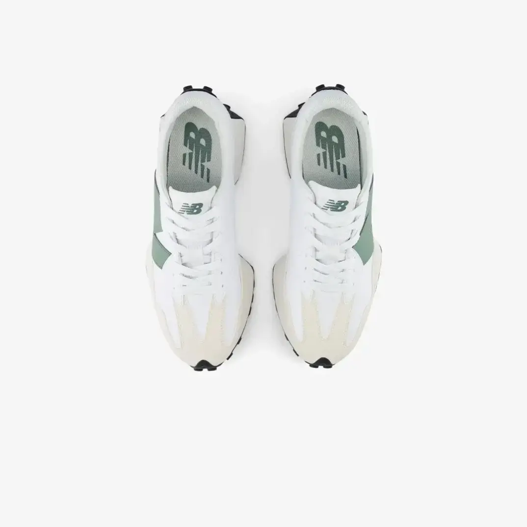 327 Unisex Spor Ayakkabı BeyazYeşil - 3