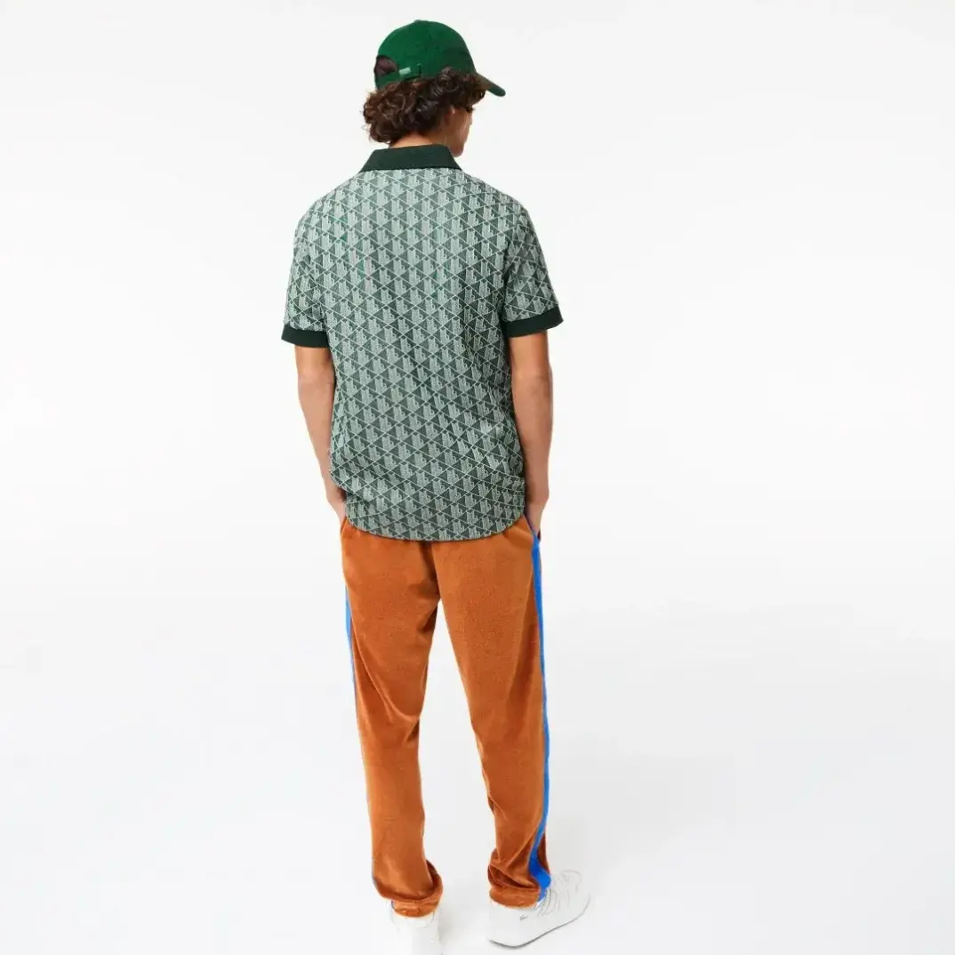 Classic Fit Monogram Polo Mavi - 3