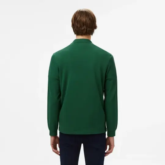 L.12.12 Classic Fit Uzun Kollu Yeşil Polo - 3