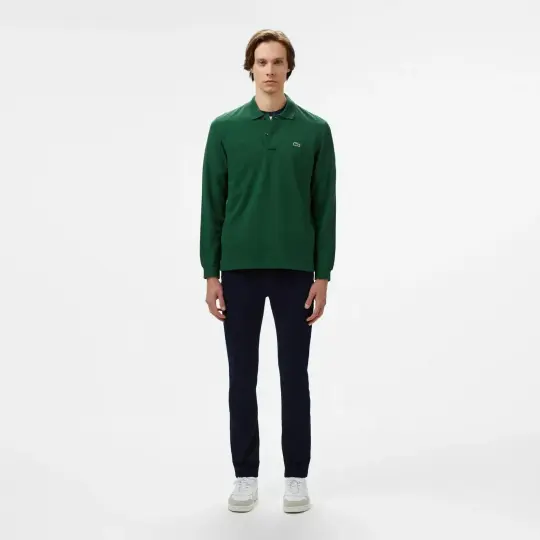 L.12.12 Classic Fit Uzun Kollu Yeşil Polo - 4