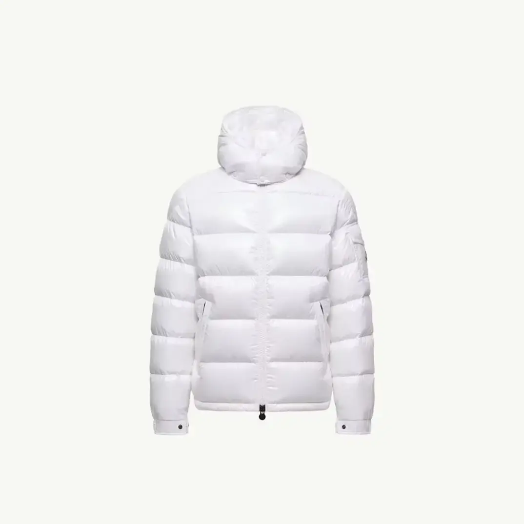 Maya Hooded Short Down Beyaz Mont - 2