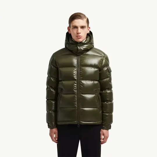 Maya Hooded Short Down Yeşil Mont - 4