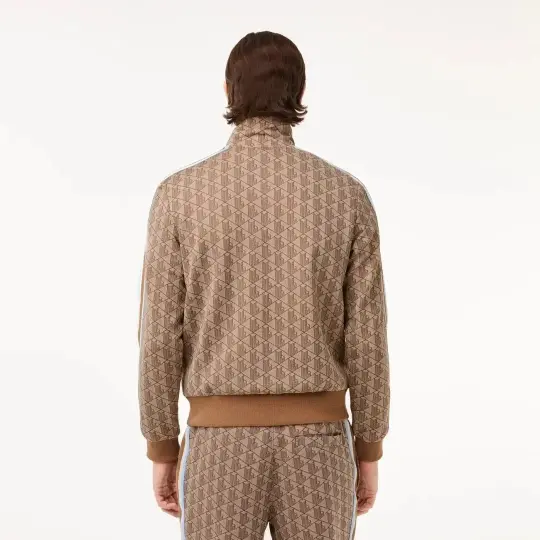 Regular Fit Monogram Sweatshirt Kahverengi - 3