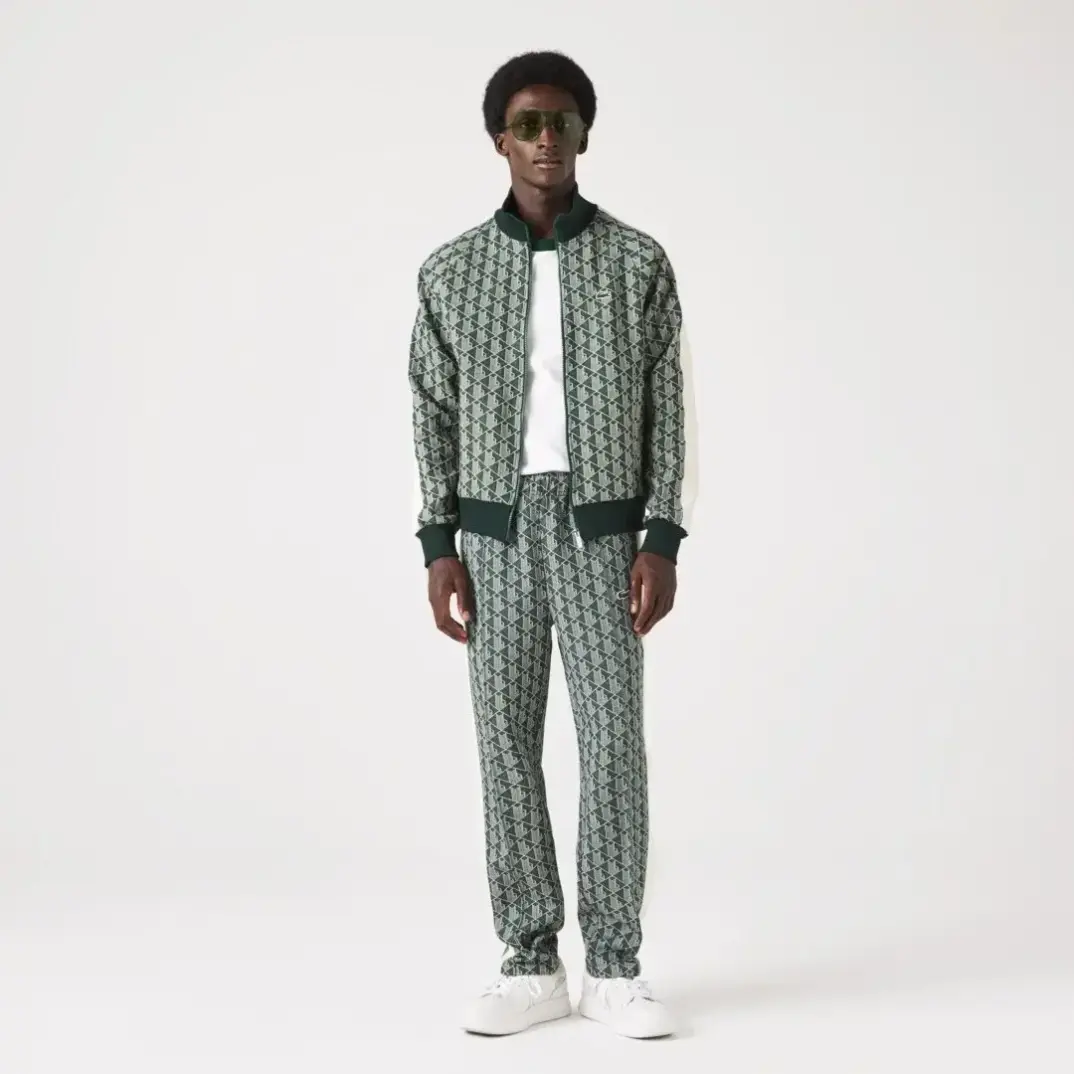 Regular Fit Monogram Sweatshirt Yeşil - 4