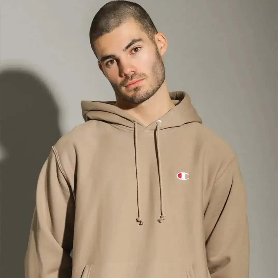 Reverse Weave Hoodie C Logo Kahverengi - 1