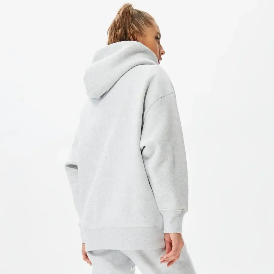 Reverse Weave Kadın Hoodie C Logo Gri - 2