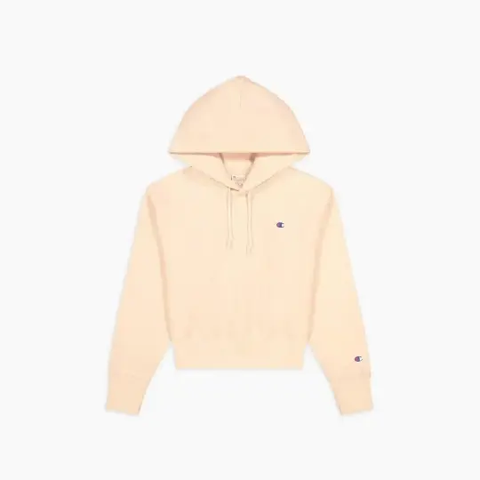 Reverse Weave Kadın Hoodie C Logo Pembe - 3