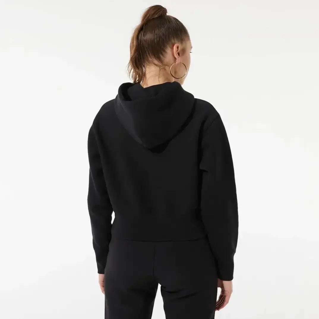 Reverse Weave Kadın Hoodie C Logo Siyah - 2