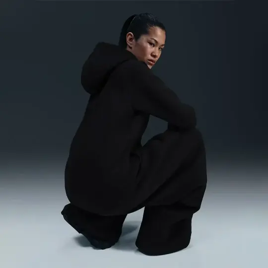 Sportswear Tech Fleece Windrunner Kadın Hoodie Siyah - 2