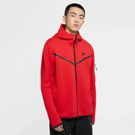 Tech Fleece Full Zip Hoodie University Red