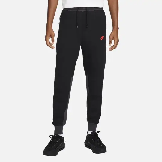 Tech Fleece Joggers SiyahDark Smoke GreyLight Crimson