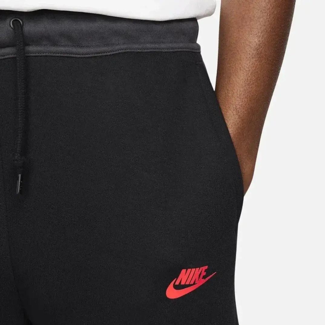 Tech Fleece Joggers SiyahDark Smoke GreyLight Crimson - 3