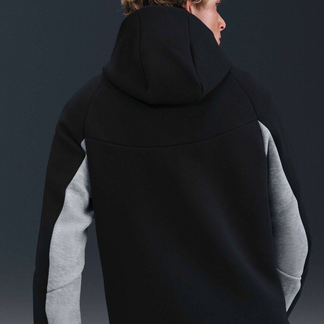 Tech Full-Zip Windrunner Hoodie Dark Grey Heather  Black - 2