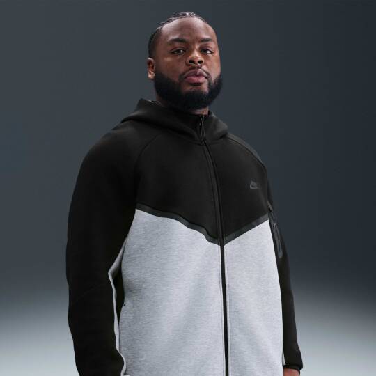 Tech Full-Zip Windrunner Hoodie Dark Grey Heather  Black - 6