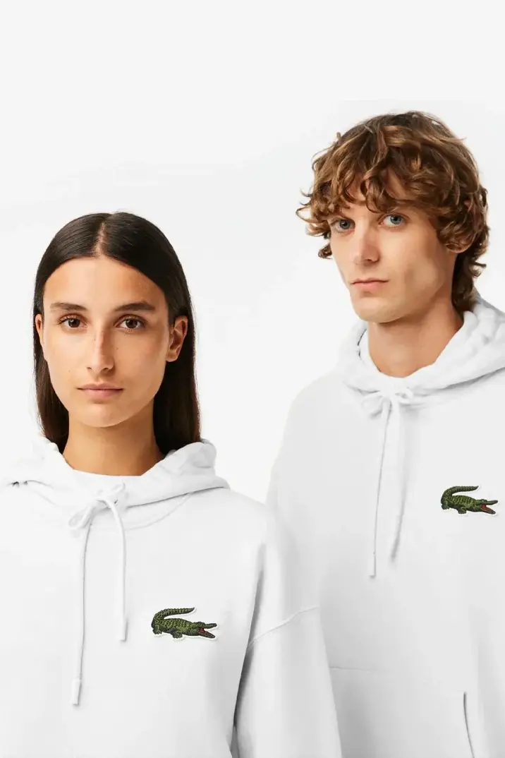 Unisex Loose Fit Kapüşonlu Organik Pamuk Off-White - 2