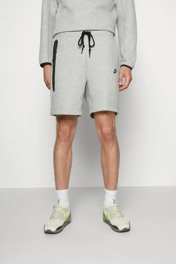 Yeni Tech Fleece Şort Gri - 4